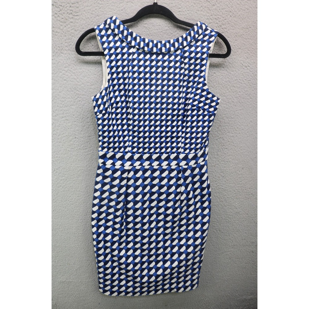 Boden Martha Geometric Textured Sleeveless Pencil Dress-Sz 6-Satin Lined-Office